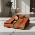 Rust orange embroidered kurta