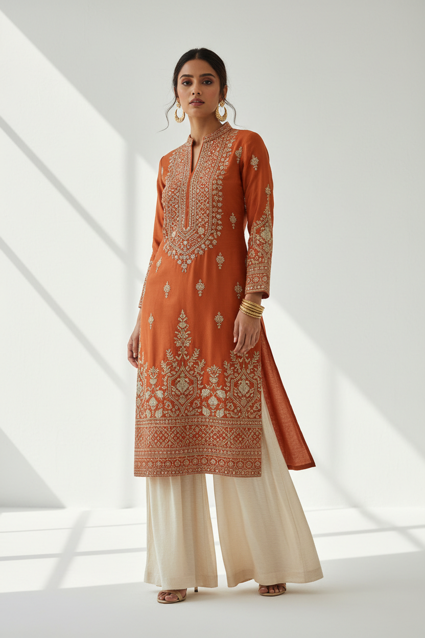 The Signature Kurta - editorial model shot