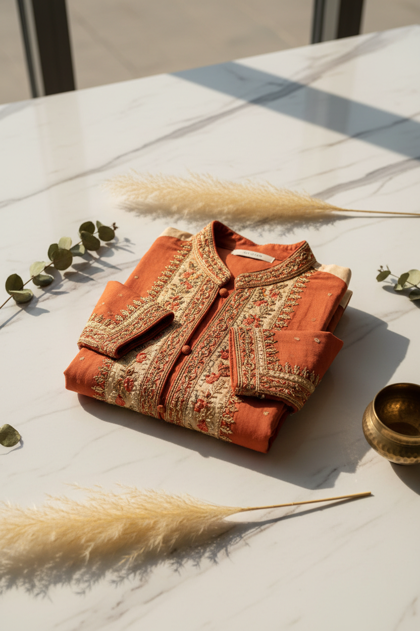 The Signature Kurta - product flat-lay