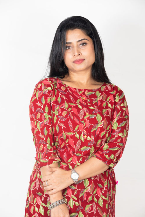 Diya Pastel Floral Rayon Kurti